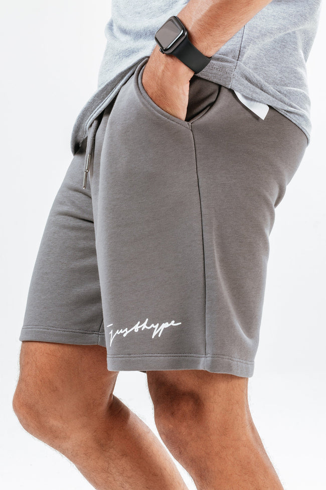 HYPE CHARCOAL SCRIBBLE LOGO MEN'S JERSEY SHORTS