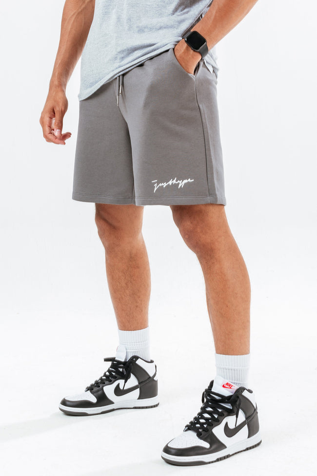 HYPE CHARCOAL SCRIBBLE LOGO MEN'S JERSEY SHORTS