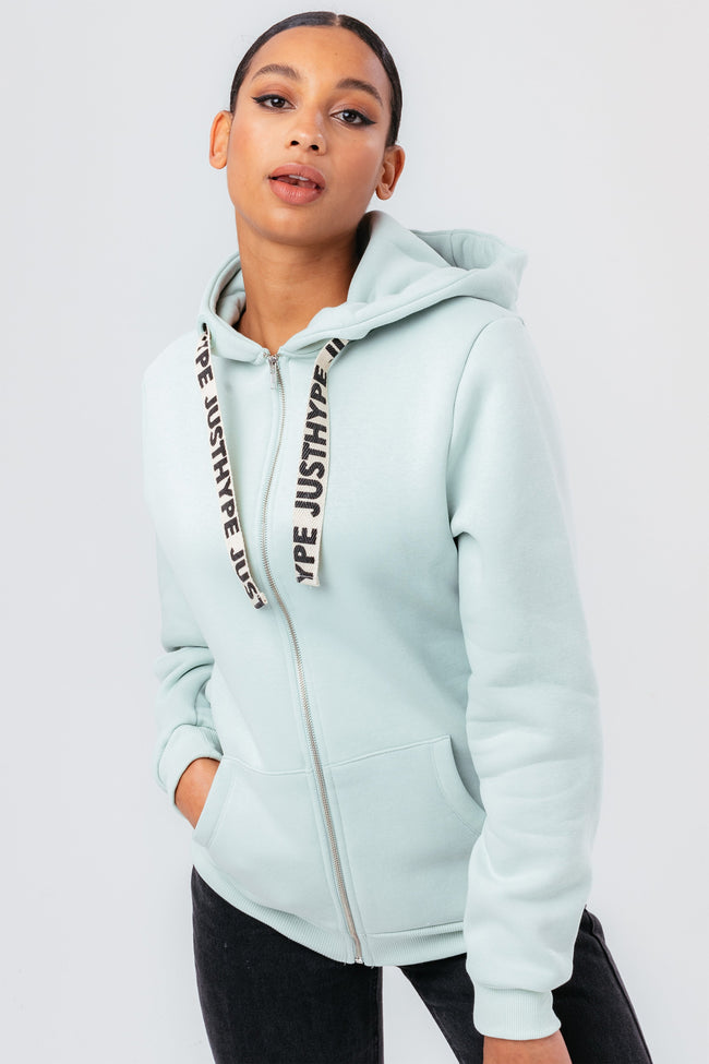 HYPE SAGE DRAWSTRING WOMEN'S ZIP HOODIE