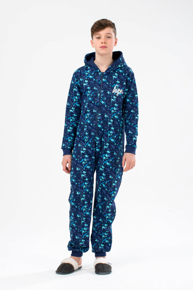 HYPE BLUE SPLAT BOYS ONESIE