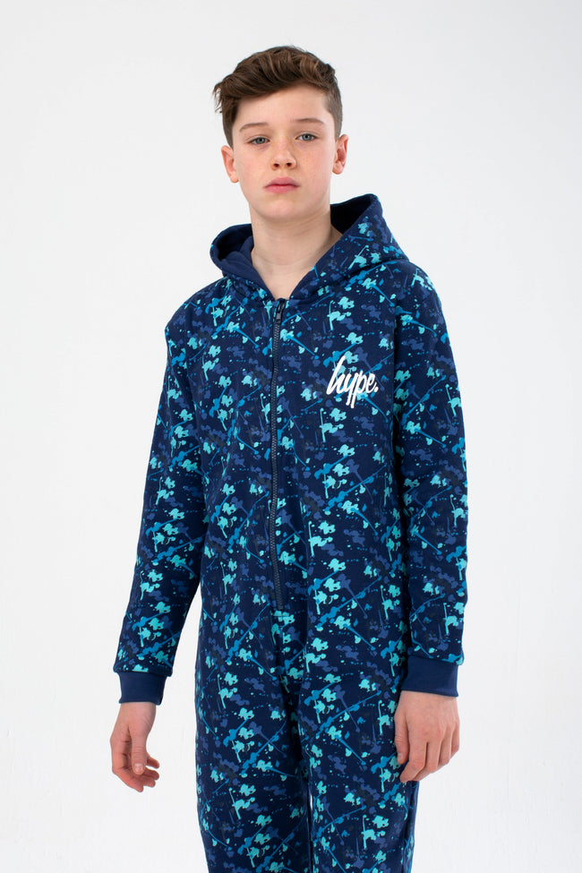 HYPE BLUE SPLAT BOYS ONESIE