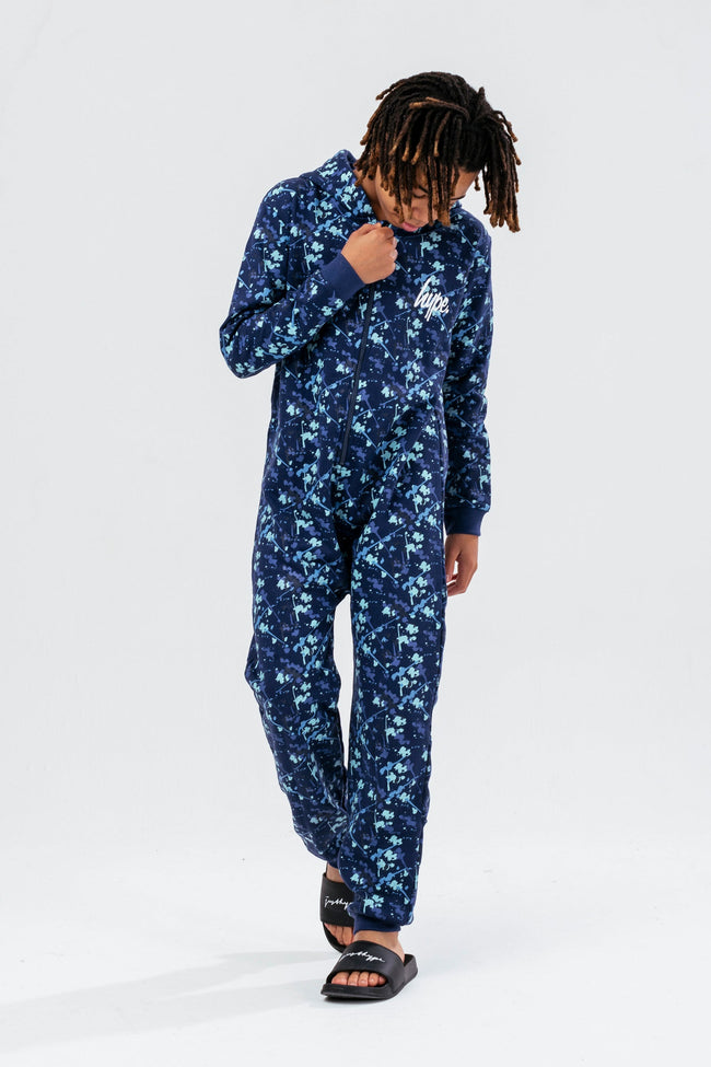 HYPE BLUE SPLAT BOYS ONESIE