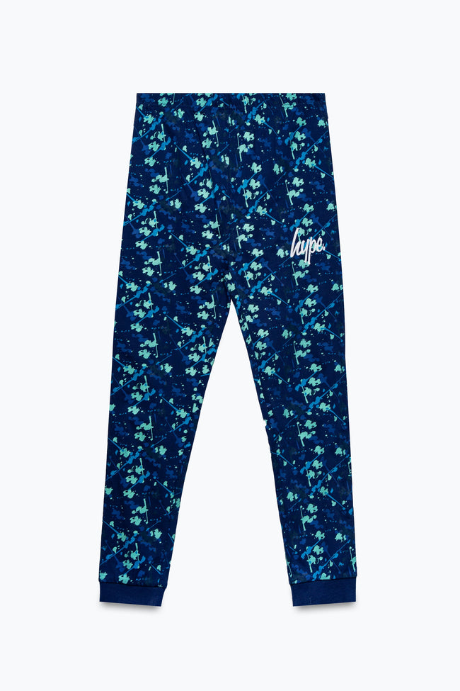 HYPE BLUE SPLAT KIDS LONG SLEEVE PYJAMA SET