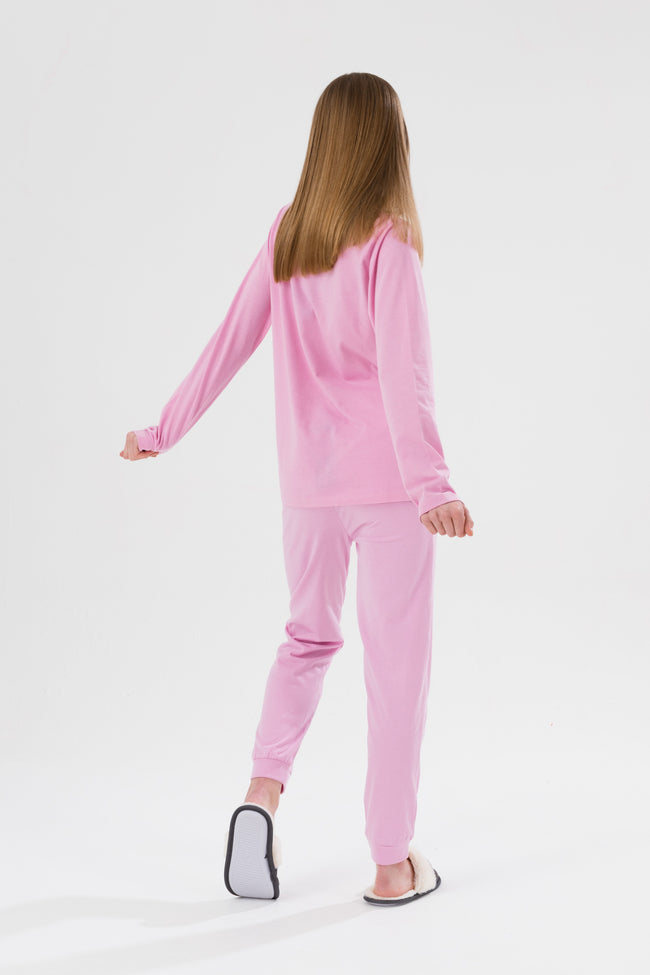 HYPE PINK LONG SLEEVE GIRLS PJ'S