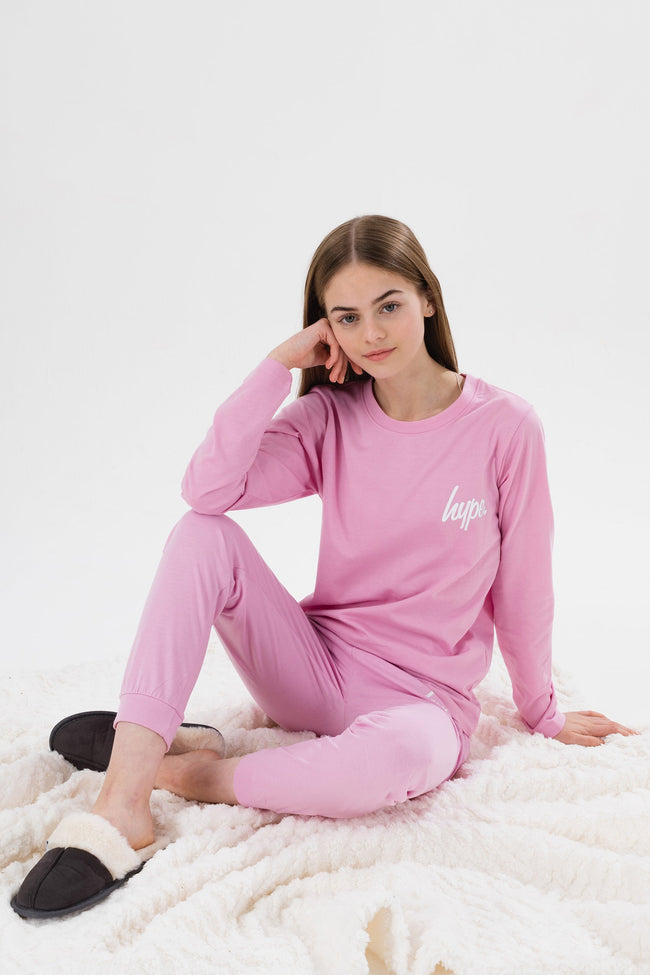 HYPE PINK LONG SLEEVE GIRLS PJ'S