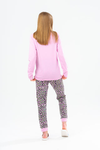 HYPE DISCO LEOPARD LONG SLEEVE GIRLS PJ'S