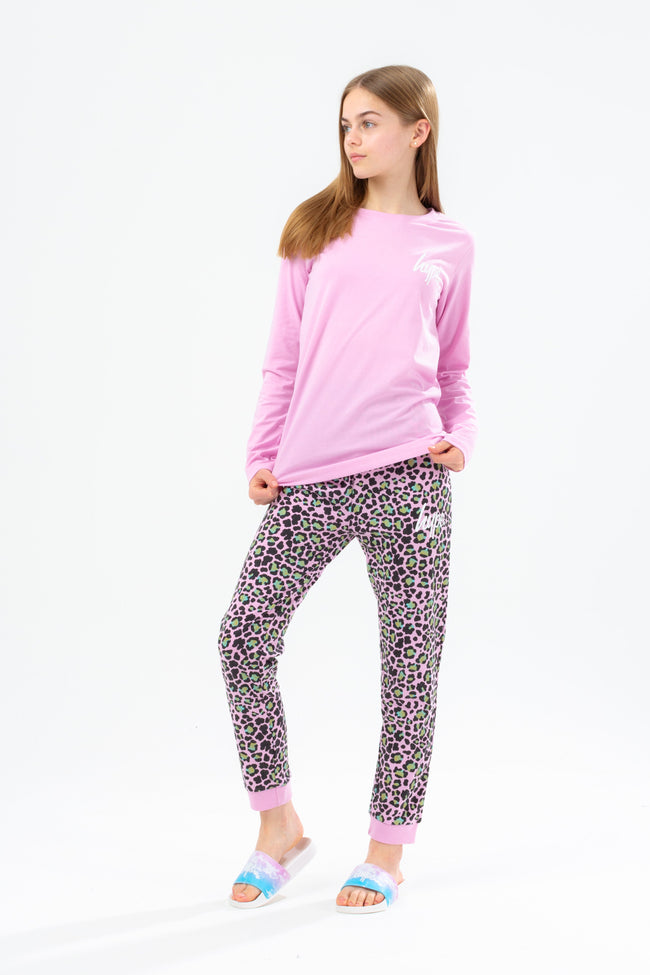 HYPE DISCO LEOPARD LONG SLEEVE KIDS PYJAMA SET