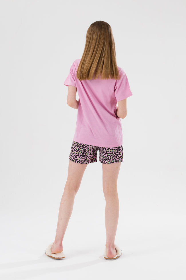 HYPE DISCO LEOPARD SHORT SLEEVE KIDS PYJAMA SET