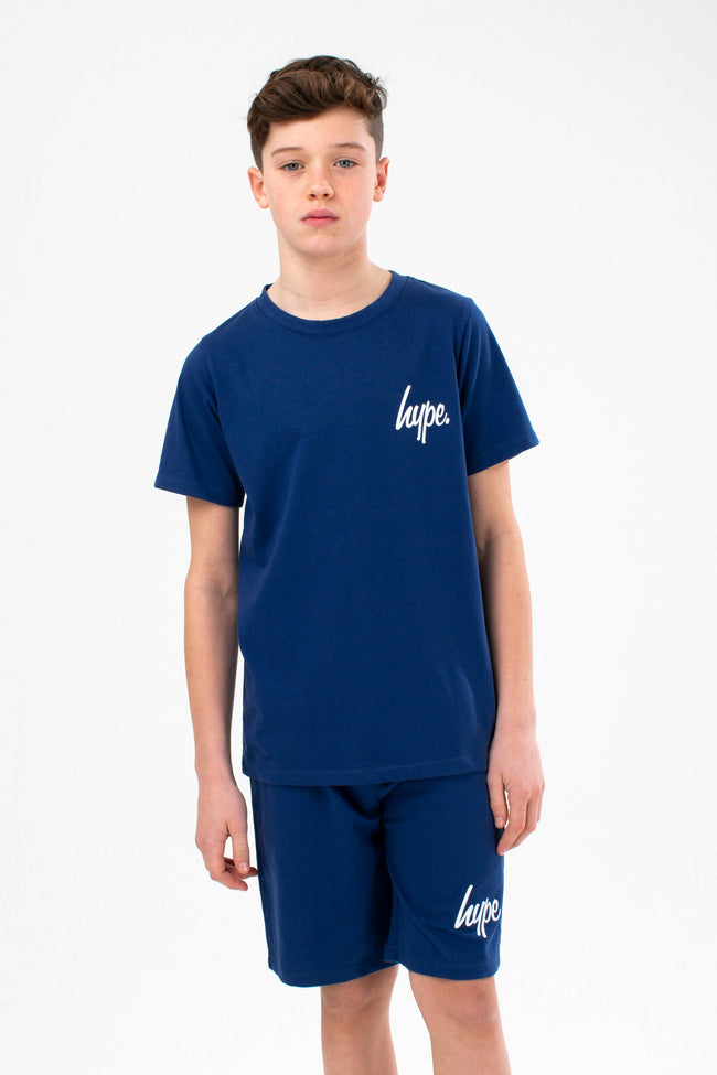 HYPE NAVY SHORT SLEEVE KIDS PYJAMA SET