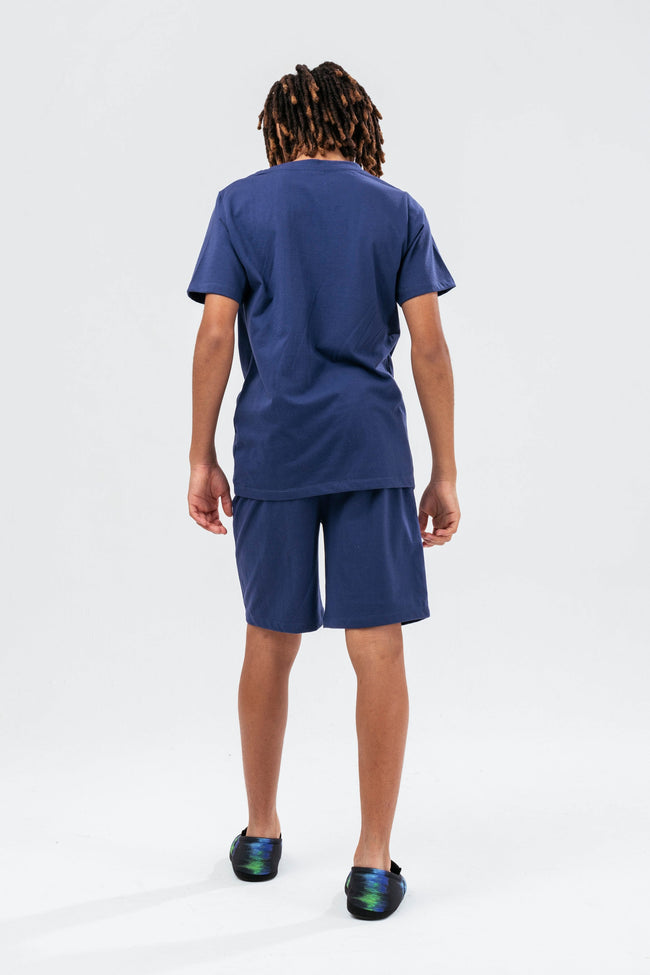 HYPE NAVY SHORT SLEEVE KIDS PYJAMA SET