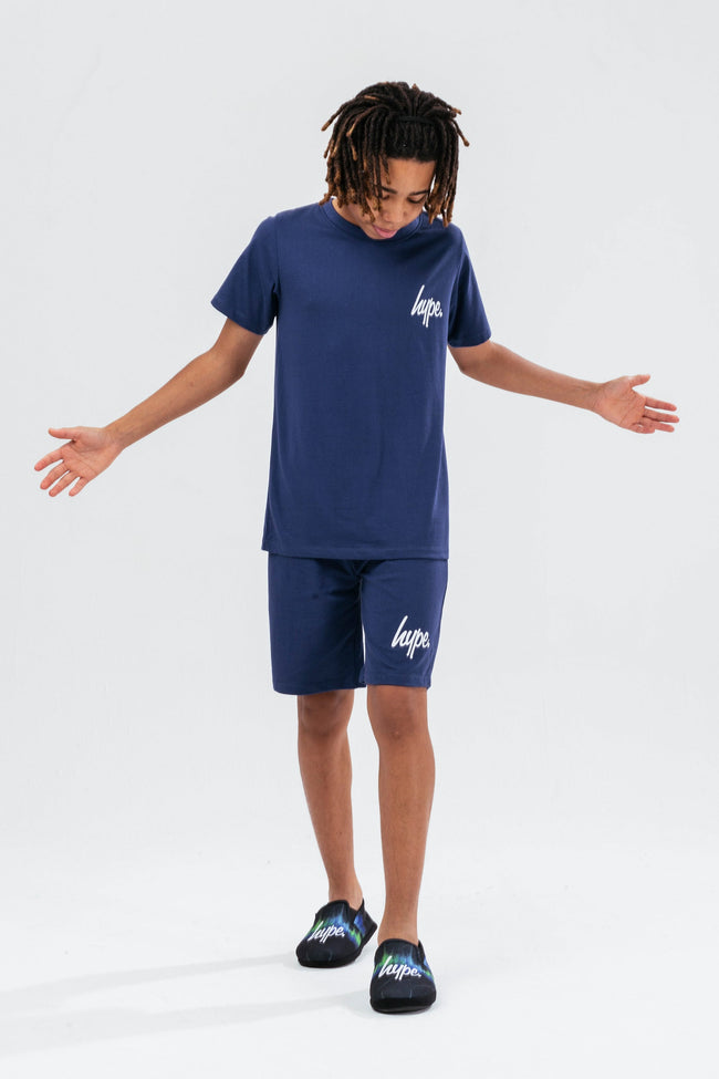 HYPE NAVY SHORT SLEEVE KIDS PYJAMA SET