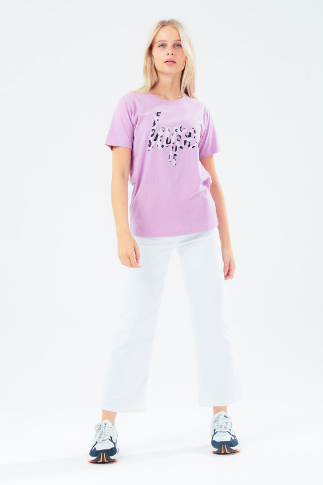 HYPE PURPLE ANIMAL SCRIPT GIRLS T-SHIRT