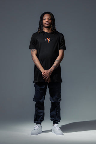 HYPE X YOUNGS TEFLON BLACK OVERSIZED MENS T-SHIRT