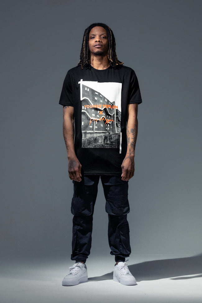 HYPE X YOUNGS TEFLON BLACK OVERSIZED MENS T-SHIRT