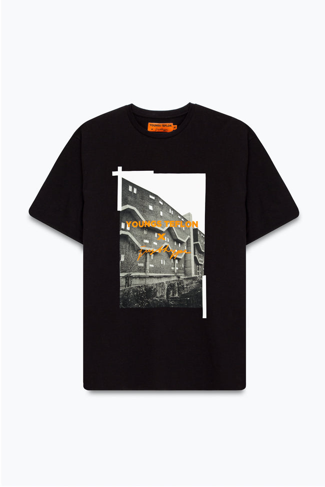 HYPE X YOUNGS TEFLON BLACK OVERSIZED MENS T-SHIRT