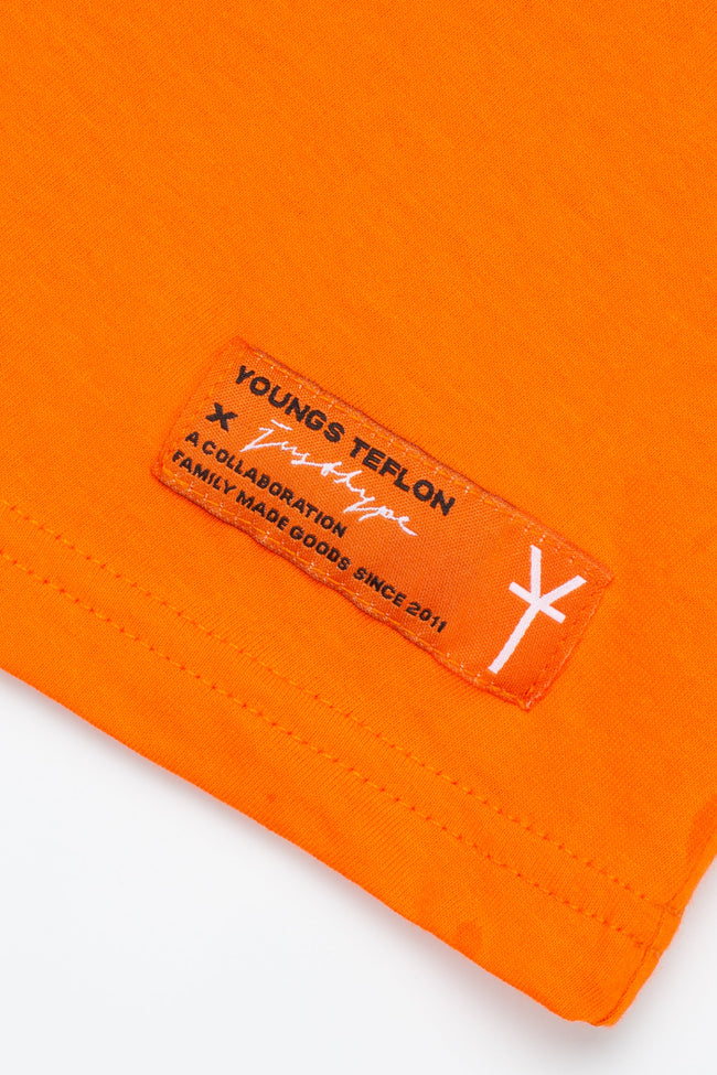 HYPE X YOUNGS TEFLON ORANGE OVERSIZED MENS T-SHIRT