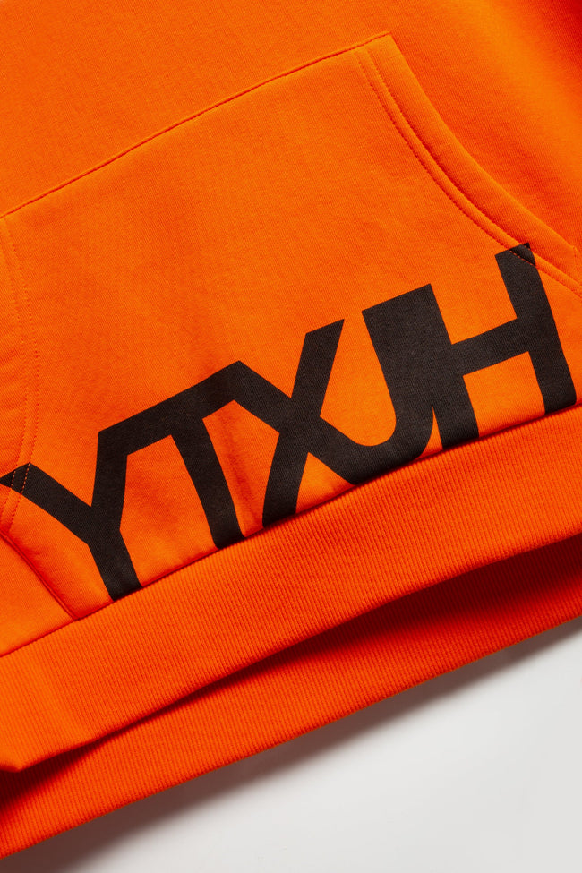 HYPE X YOUNGS TEFLON ORANGE DROPPED SHOULDER MENS HOODIE