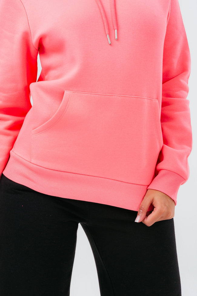 HYPE TERRACOTTA TONAL EMBROIDERY AGLETS WOMENS HOODIE