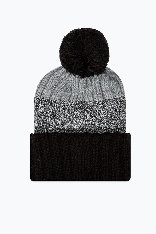 HYPE MONO CHUNKY KNITTED POM POM BEANIE