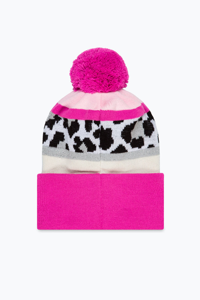 HYPE PINK GLITTER KNITTED BEANIE