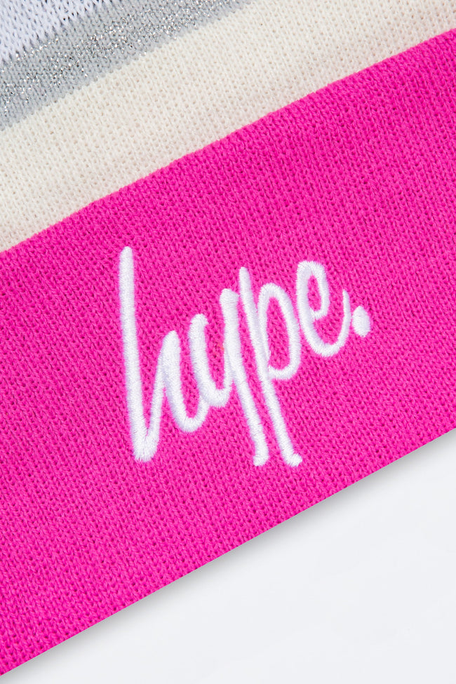 HYPE PINK GLITTER KNITTED BEANIE