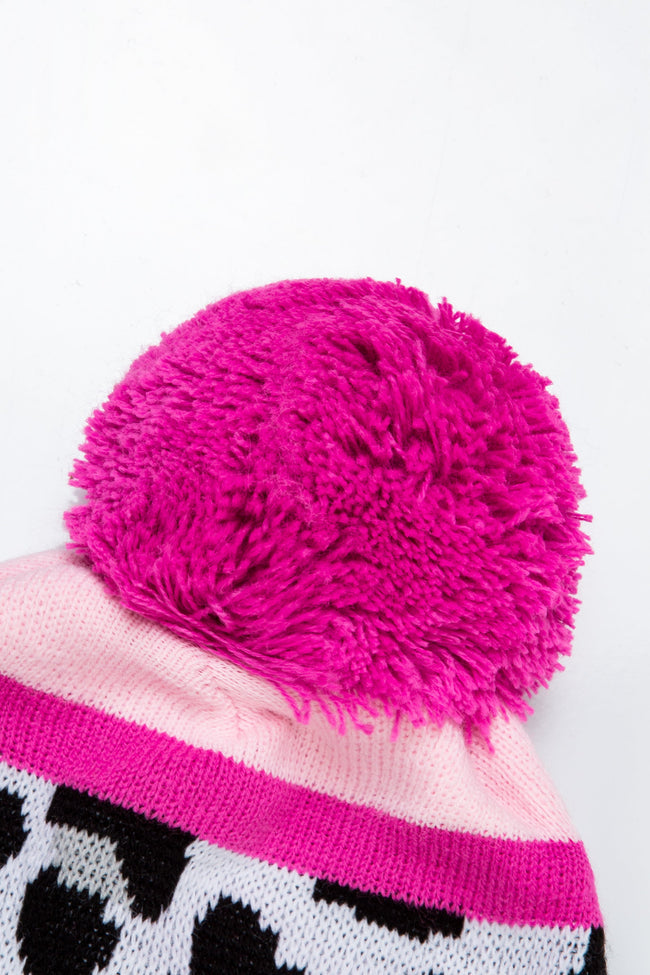 HYPE PINK GLITTER KNITTED BEANIE