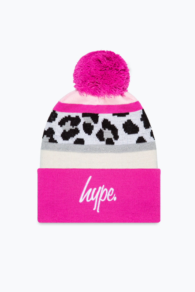 HYPE PINK GLITTER KNITTED BEANIE