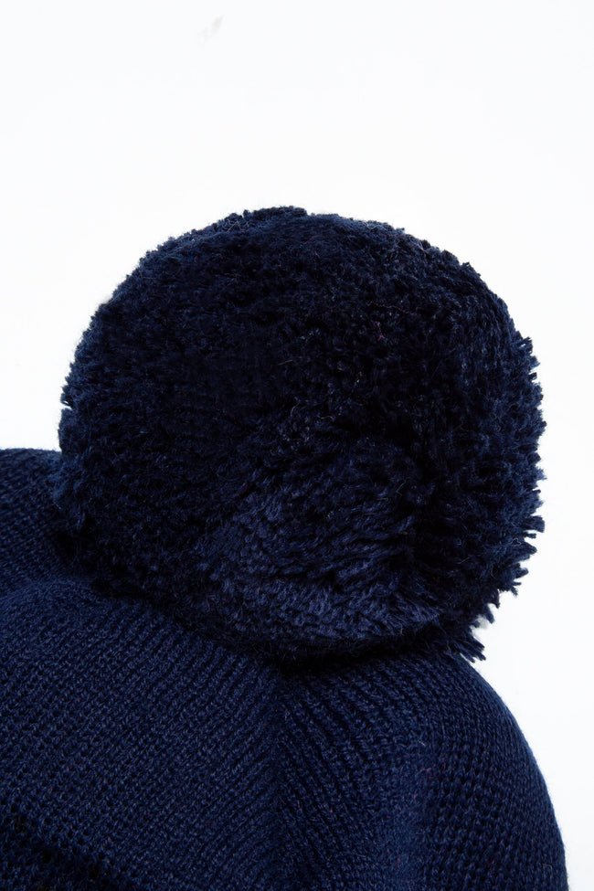 HYPE NAVY SPECKLE FADE KNITTED BEANIE