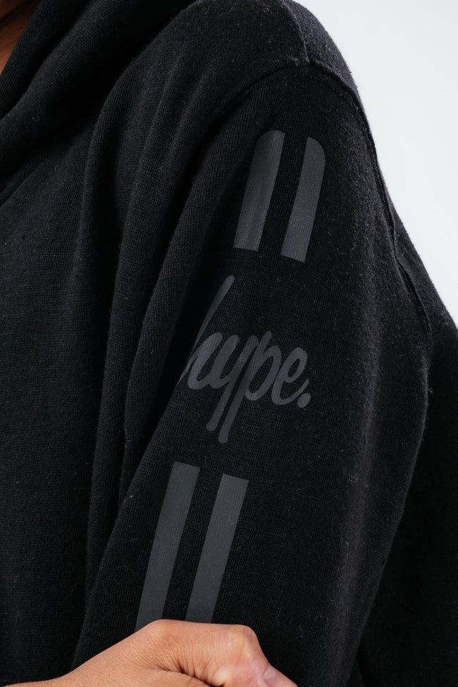 HYPE BLACK REFLECTIVE DETAIL KIDS TRACKSUIT SET