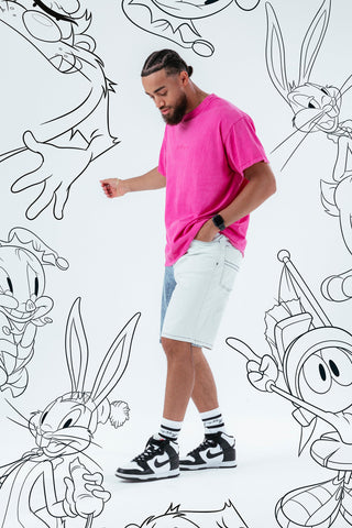 HYPE X LOONEY TUNES FUSCHIA BUGS BUNNY SCRIBBLE T-SHIRT