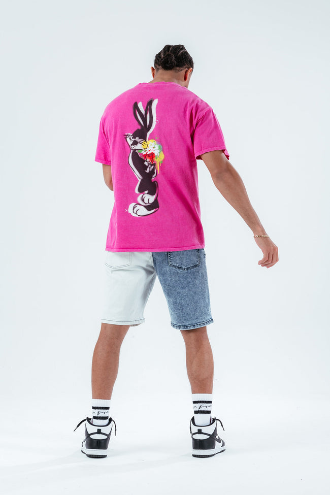 HYPE X LOONEY TUNES FUSCHIA BUGS BUNNY SCRIBBLE T-SHIRT