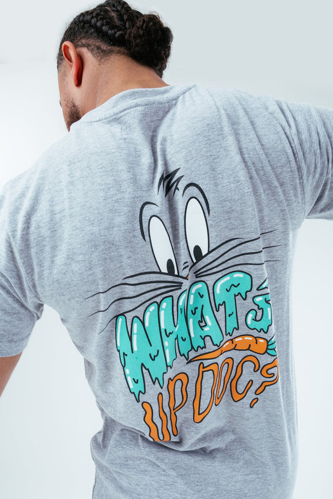 HYPE X LOONEY TUNES GREY MARL WHAT'S UP DOC SCRIBBLE T-SHIRT