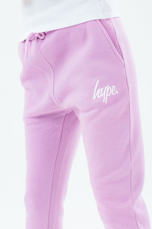 HYPE PASTEL PURPLE SCRIPT GIRLS JOGGERS