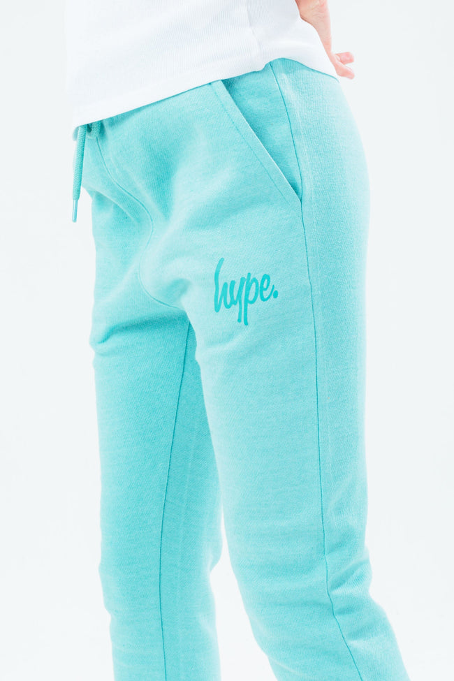 HYPE PASTEL BLUE SCRIPT GIRLS JOGGERS