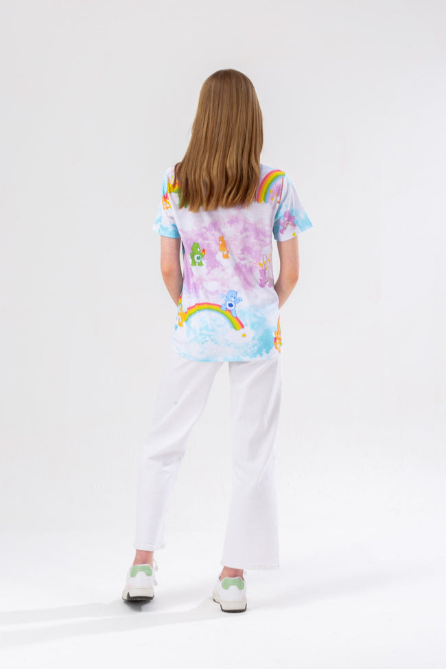 HYPE X CARE BEARS GIRLS MULTI PASTEL CLOUDS T-SHIRT