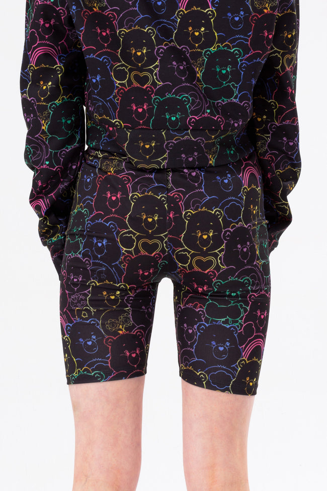 HYPE X CARE BEARS GIRLS BLACK OUTLINE CYCLING SHORTS