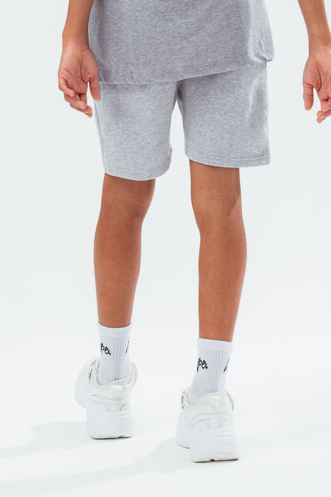 HYPE GREY DOUBLE LOGO SCRIPT BOYS SHORTS