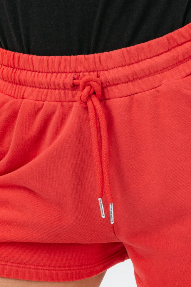 HYPE RED HIGH WAISTED WOMEN'S BAGGY JERSEY SHORTS