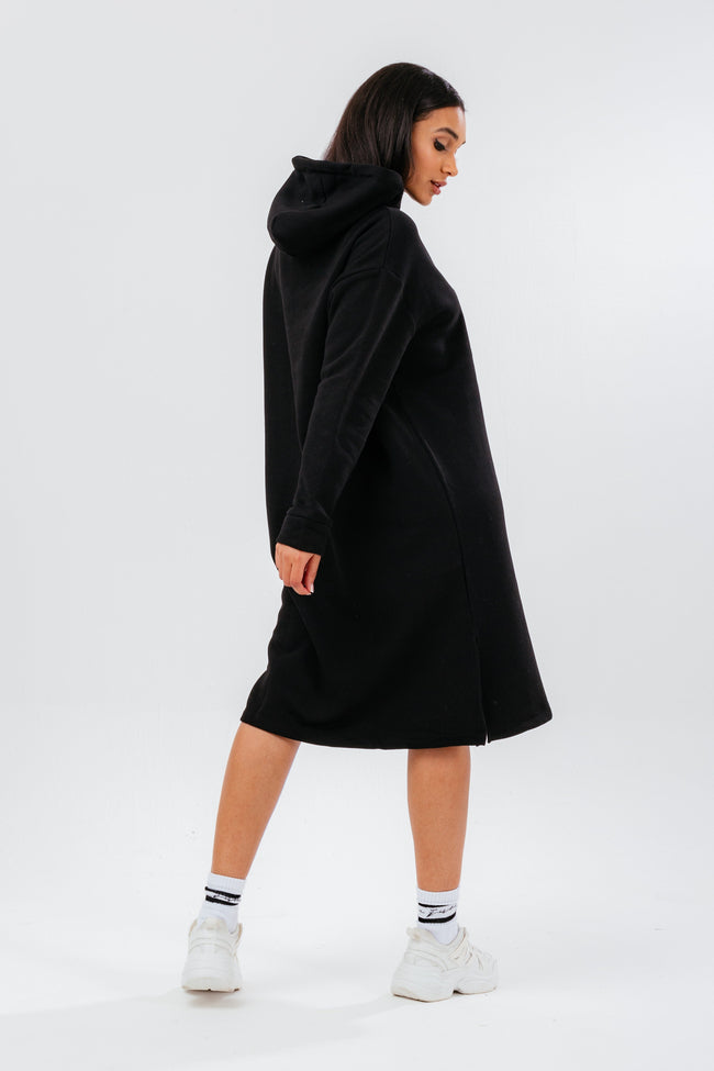 HYPE BLACK OVERSIZED WOMEN'S HOODIE DRESS