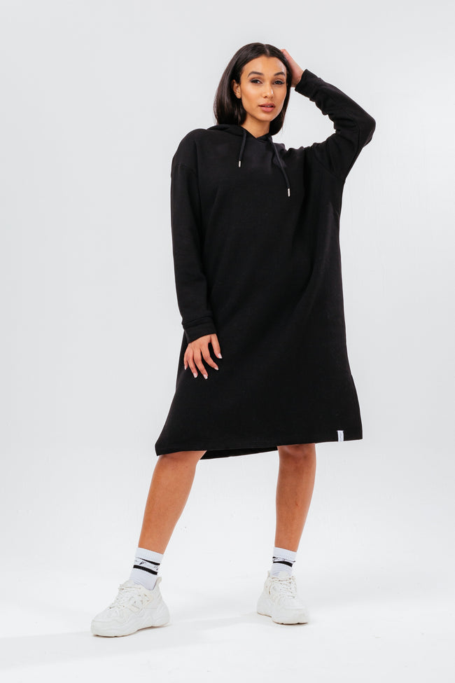 HYPE BLACK OVERSIZED WOMEN'S HOODIE DRESS