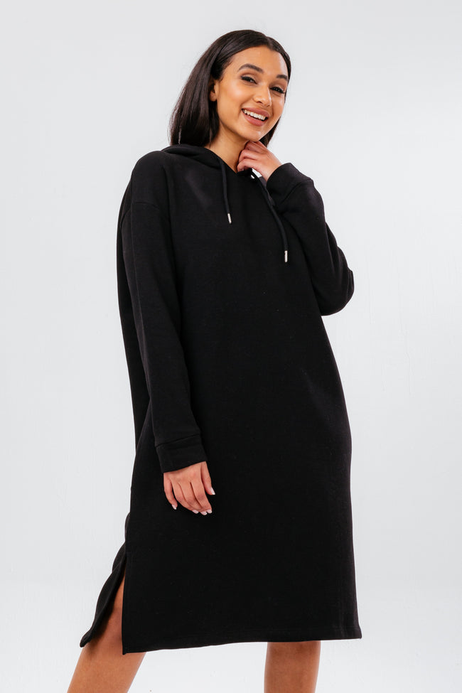 HYPE BLACK OVERSIZED WOMEN'S HOODIE DRESS