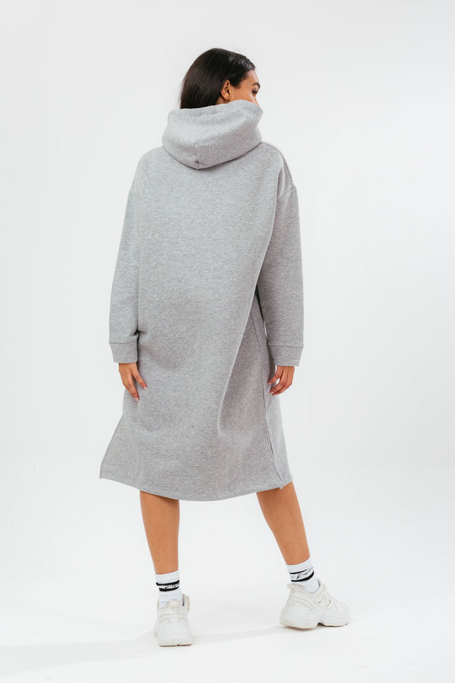 HYPE GREY OVERSIZED WOMEN'S HOODIE DRESS