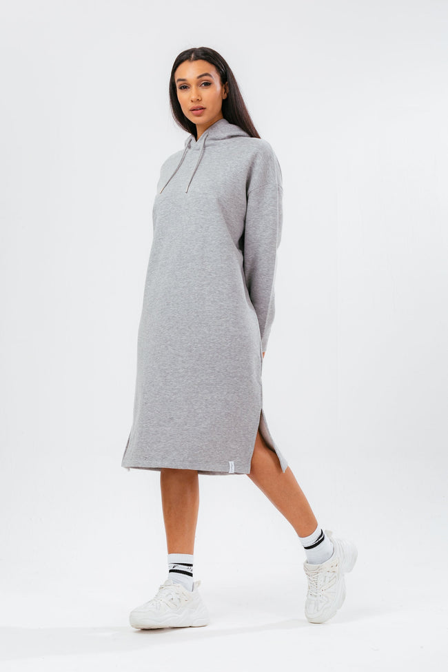 HYPE GREY OVERSIZED WOMEN'S HOODIE DRESS