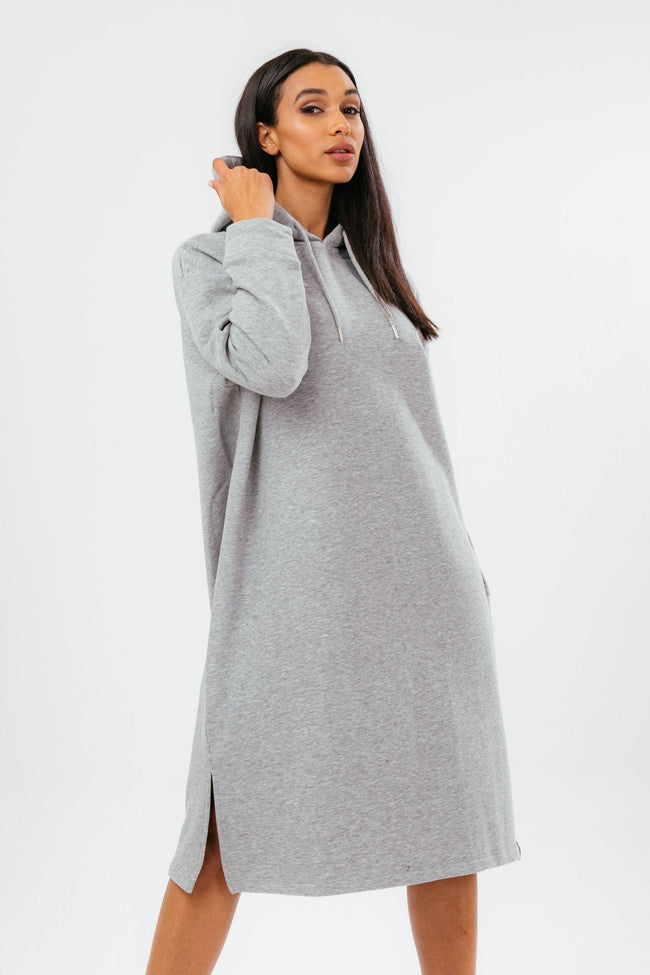 HYPE GREY OVERSIZED WOMEN'S HOODIE DRESS