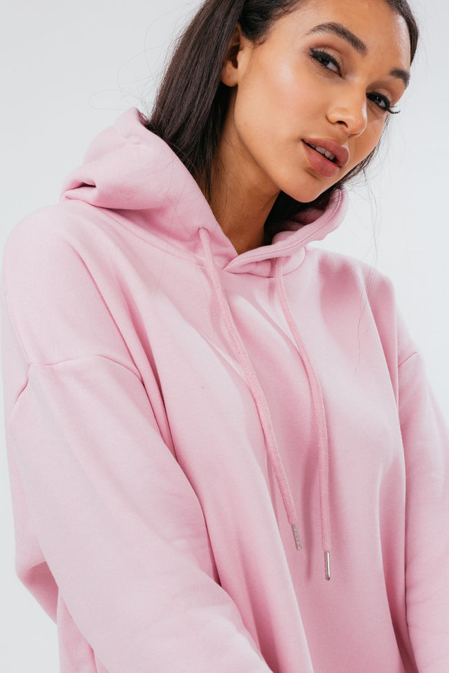 HYPE PINK OVERSIZED WOMEN'S HOODIE DRESS