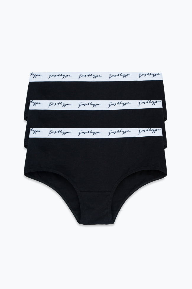 HYPE 3 PACK BLACK WOMEN'S BRIEFS