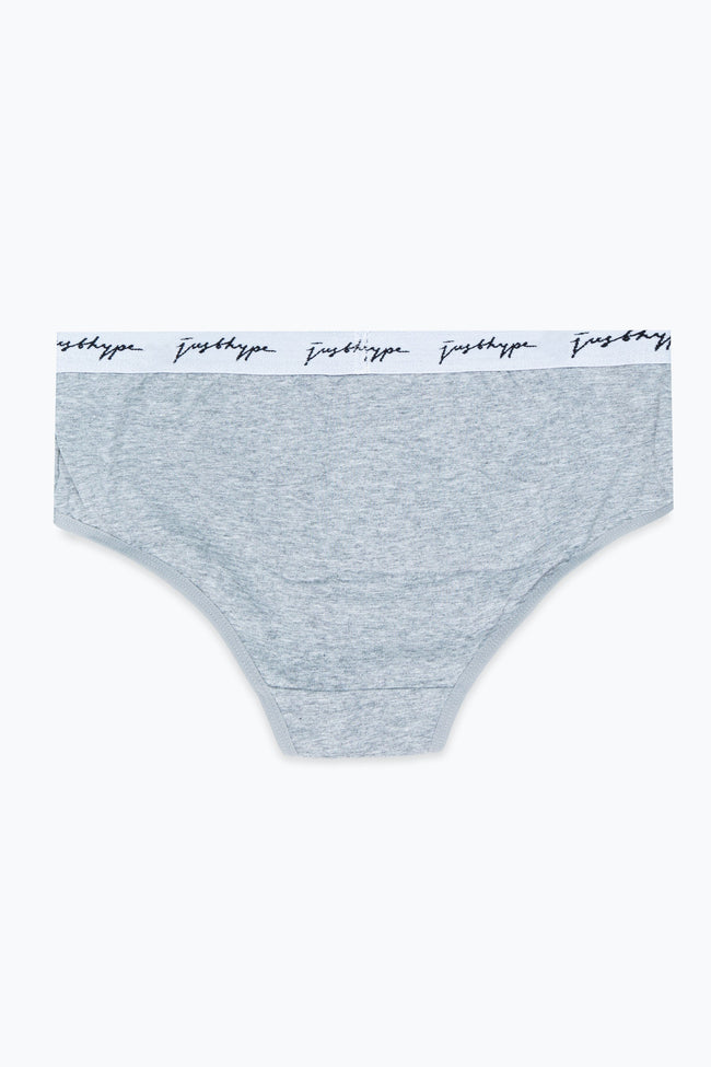 HYPE 3 PACK GREY WOMEN'S BRIEFS