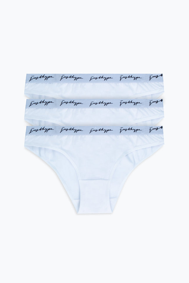 HYPE 3 PACK WHITE WOMEN'S HIPSTER BRIEFS