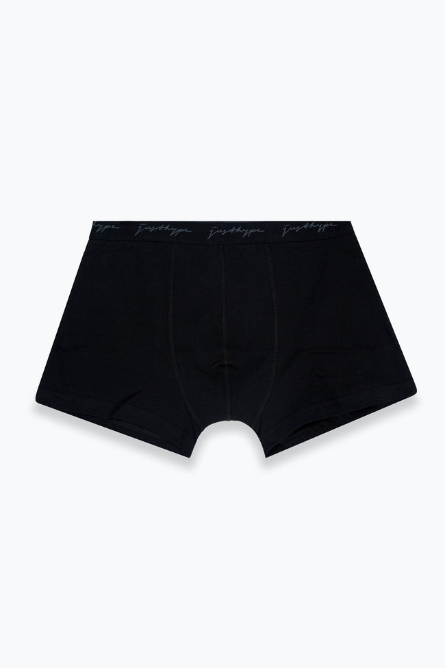 HYPE 3 PACK BLACK MEN'S TRUNK BOXERS