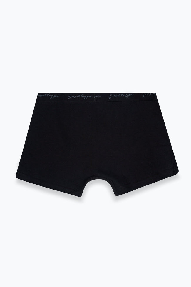 HYPE 3 PACK BLACK MEN'S TRUNK BOXERS